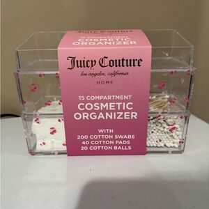 Juicy Couture Pink and Clear Cosmetic Organizer
